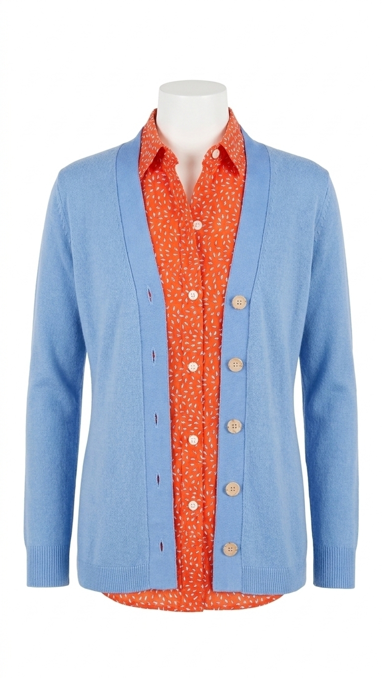 NEW GRETCHEN SCOTT grosgrain cardigan in periwinkle